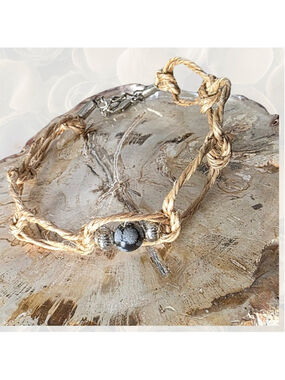 Snowflake Obsidian Protection Crystal Anklet Handmade Grounding Spiritual Jewelr